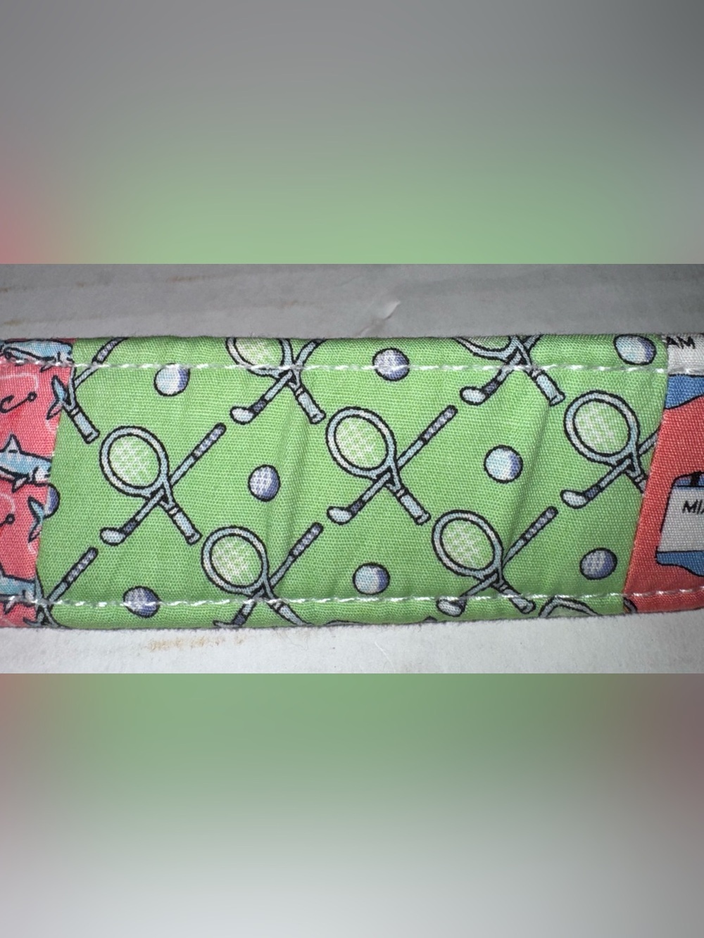 Vineyard Vines Patchwork Belt Multicolored Cotton D Rings XL Cape Cod Nautical - Picture 9 of 11